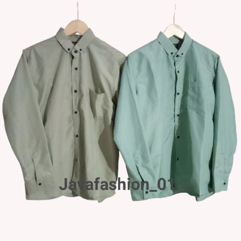 KEMEJA HIJAU SAGE/KEMEJA SAGE GREEN LENGAN PANJANG