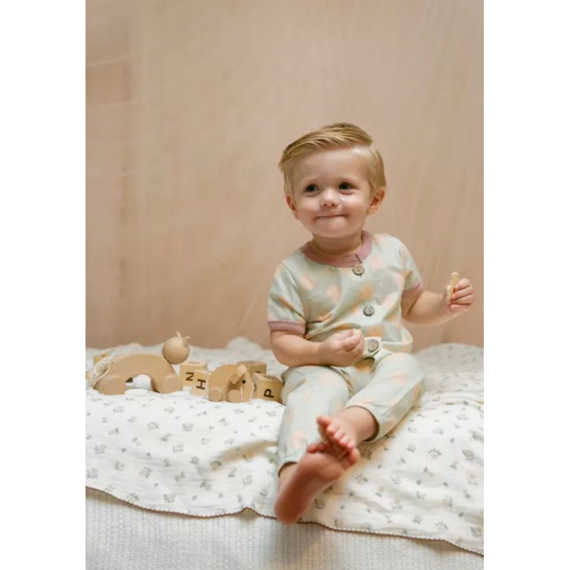 Bohopanna Baby Set Lengan Setelan Baju Pendek Celana Panjang Set Baju Bayi &amp; Anak Boho baby