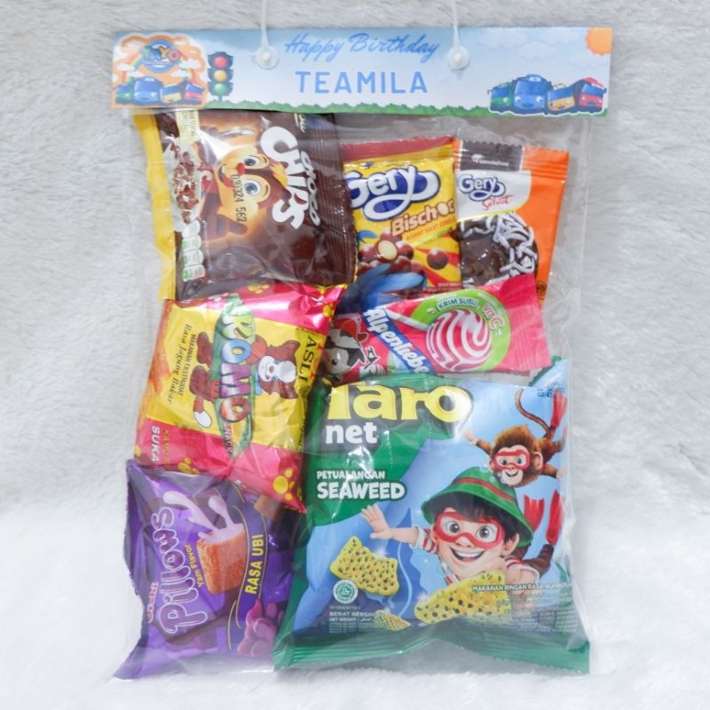 

Paket snack ulang tahun / hampers ultah / bingkisan snack