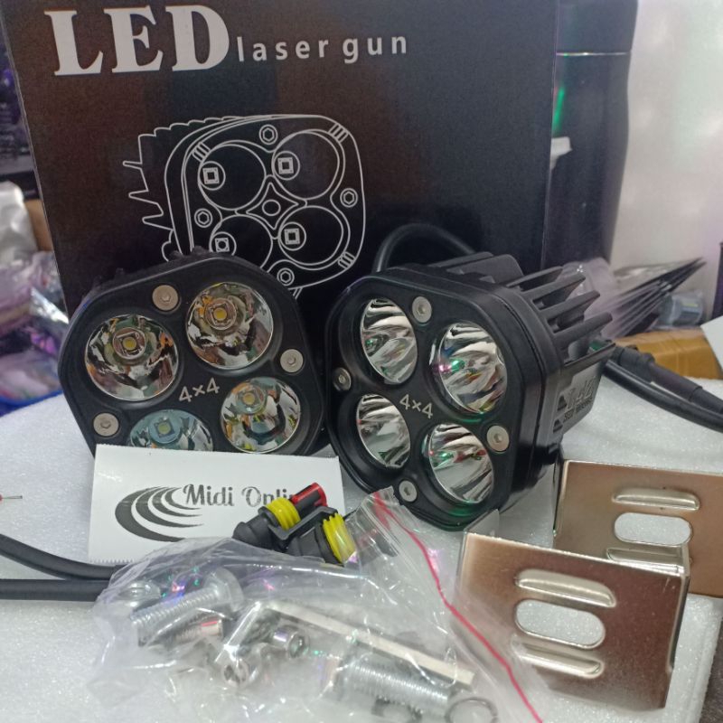 Lampu Tembak Cree L4Z 4Mata Spotlight - Lampu Tembak Sorot 4 Mata L4Z - Lampu Tembak L4Z Plus Lensa