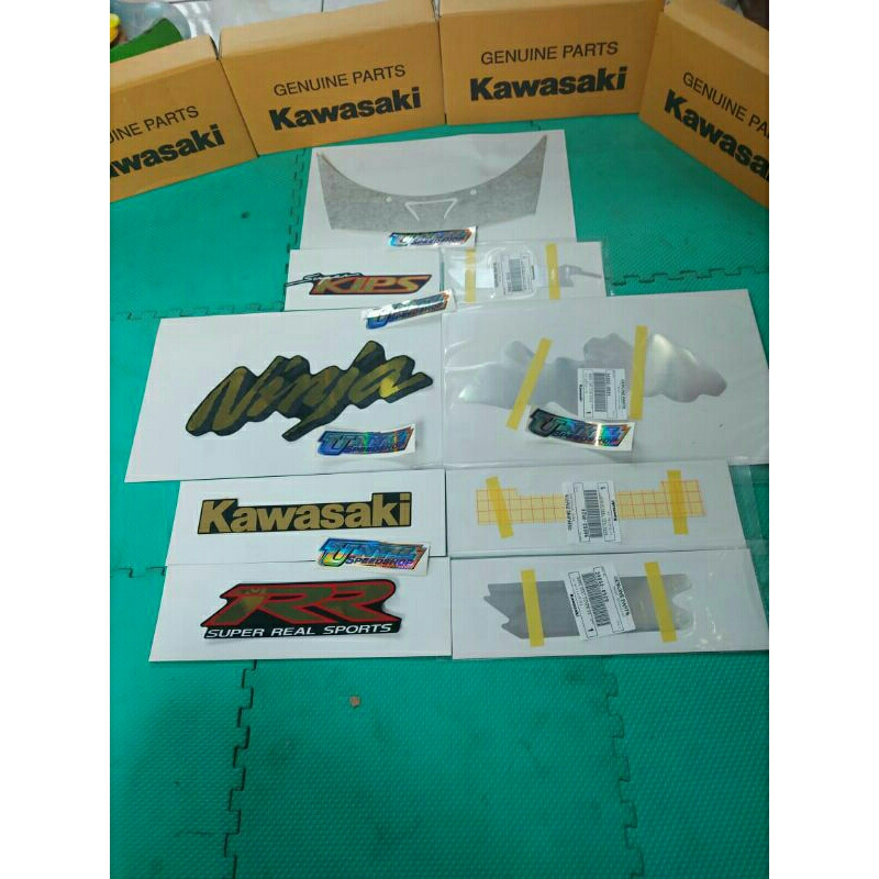 STIKER SETIKER STRIPING NINJA RR OLD ZX CBU HITAM 2007 2008 ORIGINAL KAWASAKI