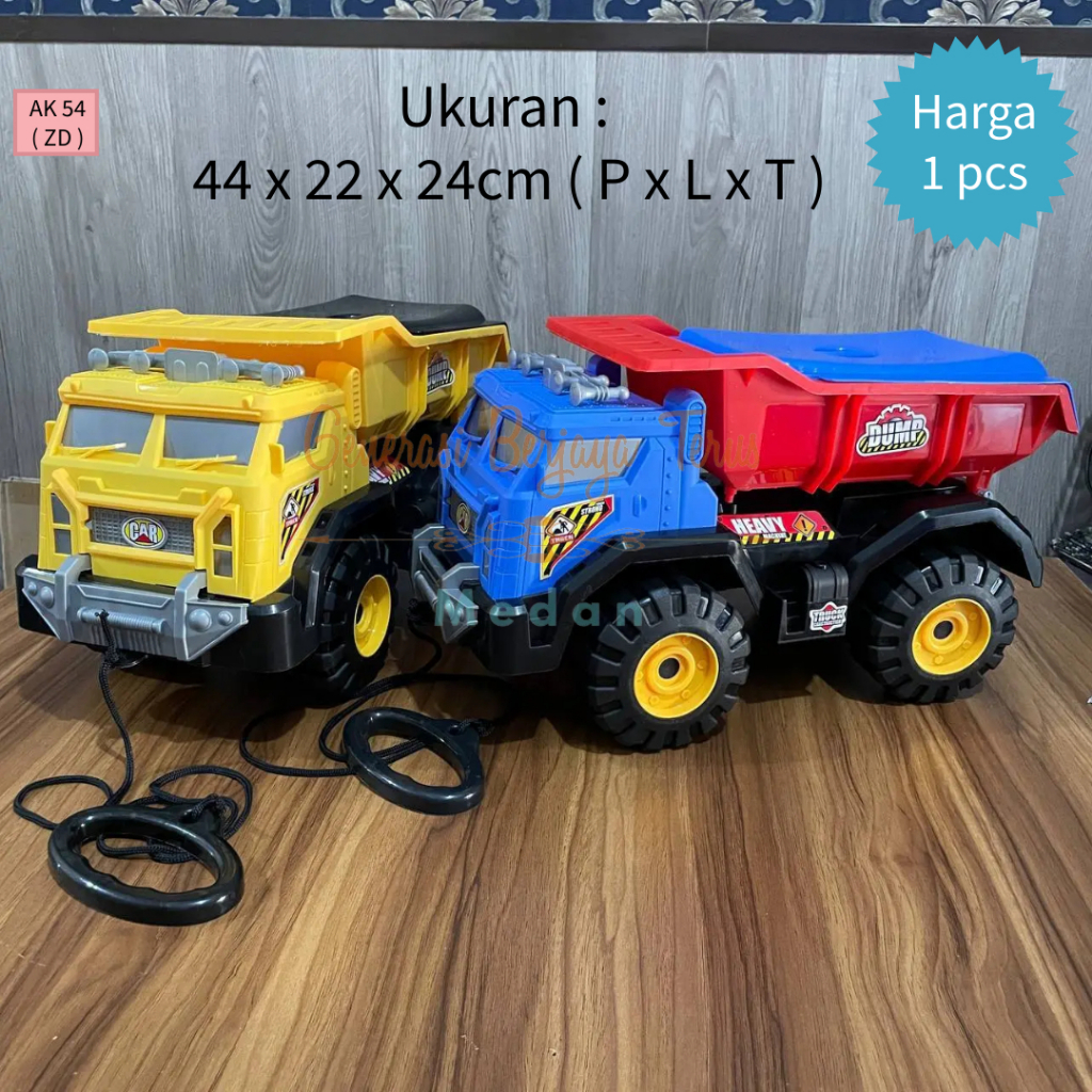 Mainan Truck Dump Besar AK54 Mainan Truk Konstruksi Jumbo Bisa DI Naiki