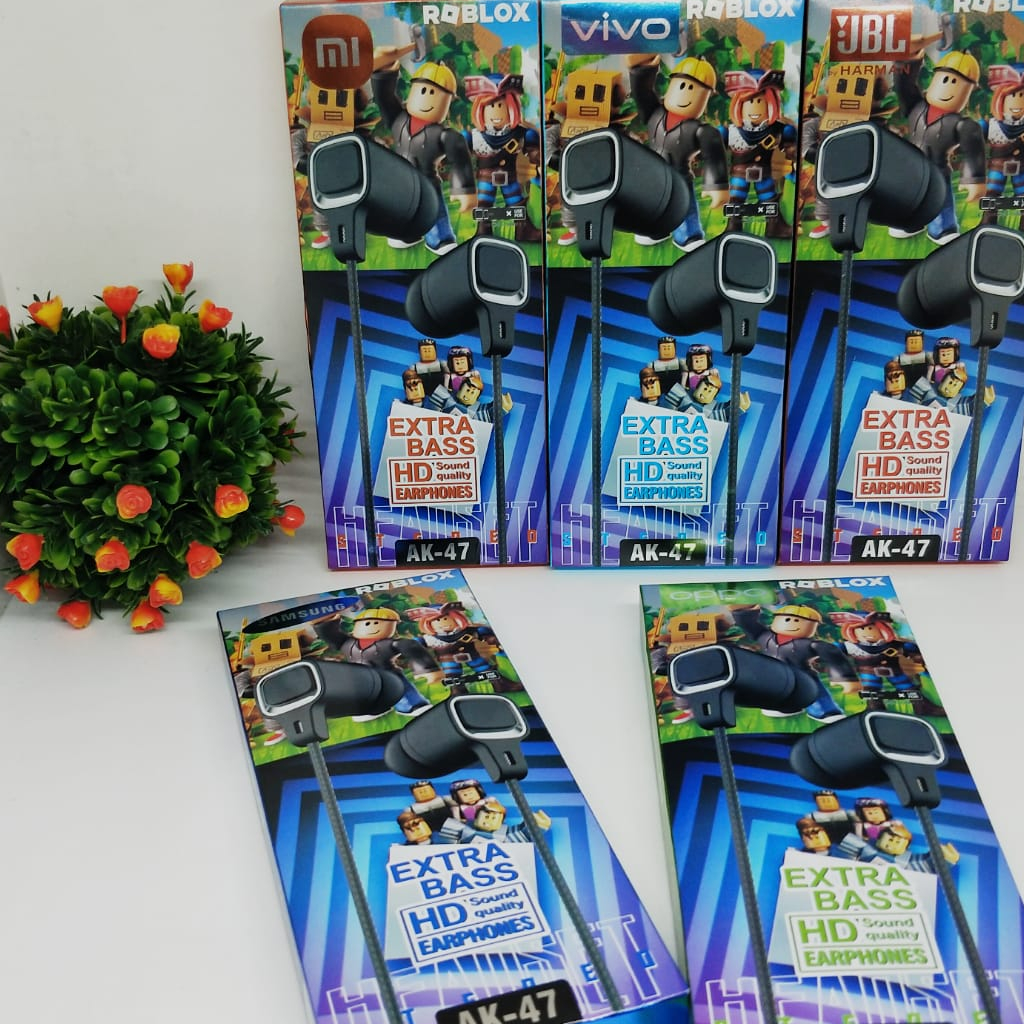 sale cuci gudang handsfree Gaming ROBLOX AK-47 Extra Bass earphone Universal Android Smartphone BY SMOLL