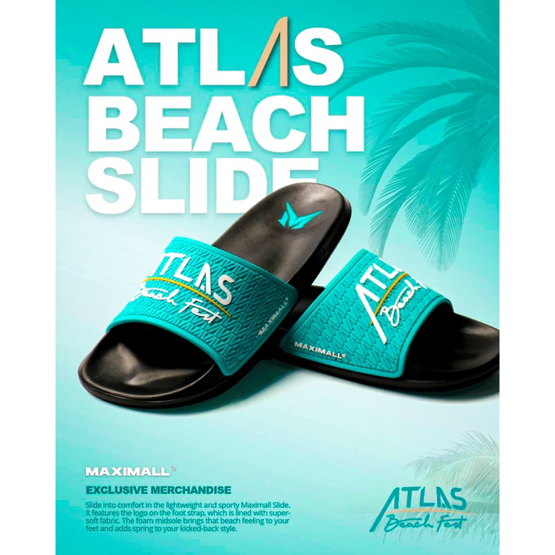Sandal Slide Pria Wanita Slip On Ringan Anti Slip Selop Maximall X AtlasBeachFest Series