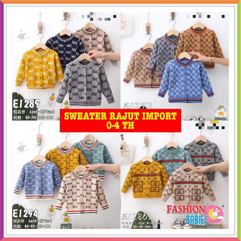 ❤ FashionBabies ❤ SWEATER RAJUT BRANDED IMPORT ANAK - UNISEX