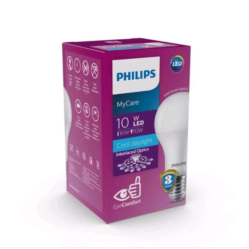 Lampu Bohlam Led Philips 10 Watt Putih