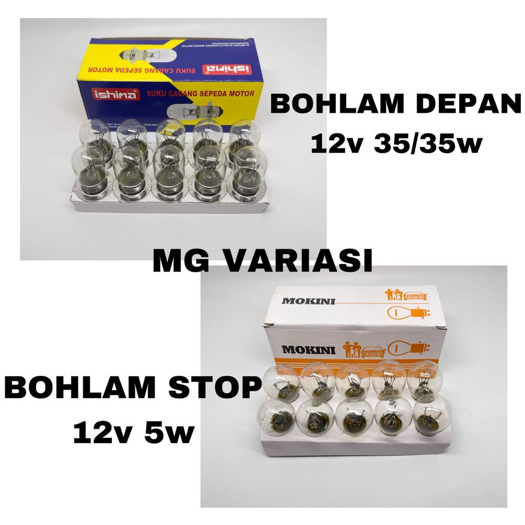 PROMO 10PCS LAMPU MOTOR STANDAR BOHLAM STOP DAN BOHLAM DEPAN BISA UNTUK SEMUA MOTOR 12V