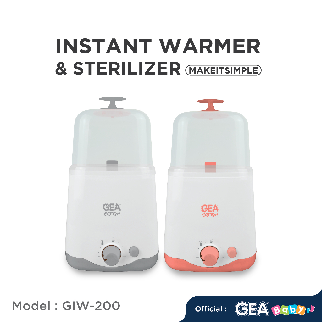 Makassar - GEA Baby Instant Bottle Warmer &amp; Sterilizer GIW-200 / penghangat botol susu / pemanas susu / pemanas makanan / sterilisasi uap