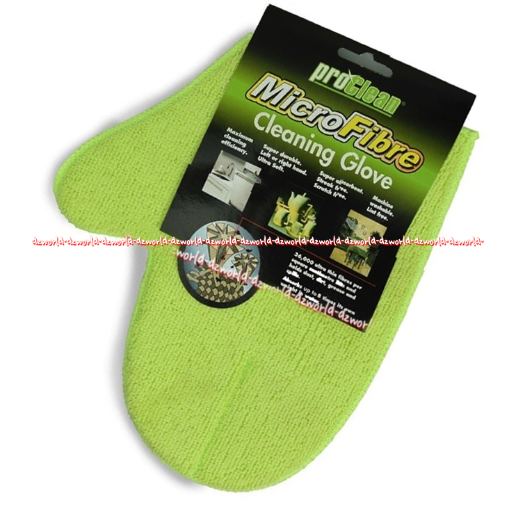 Proclean Microfibre Cleaning Glove Green Sarung Tangan Pembersih Microfiber Model Sarung Tangan Warna Hijau Gloves