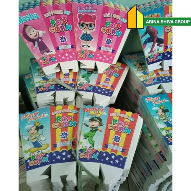 

100 LEMBAR KERTAS POPCORN 12 × 6 PAPER CRAFT POPCORN BERKUALITAS | KARDUS KEMASAN POPCORN UKURAN 12 × 6 PRODUK TERBARU | ARINA SHIVA GROUP 39
