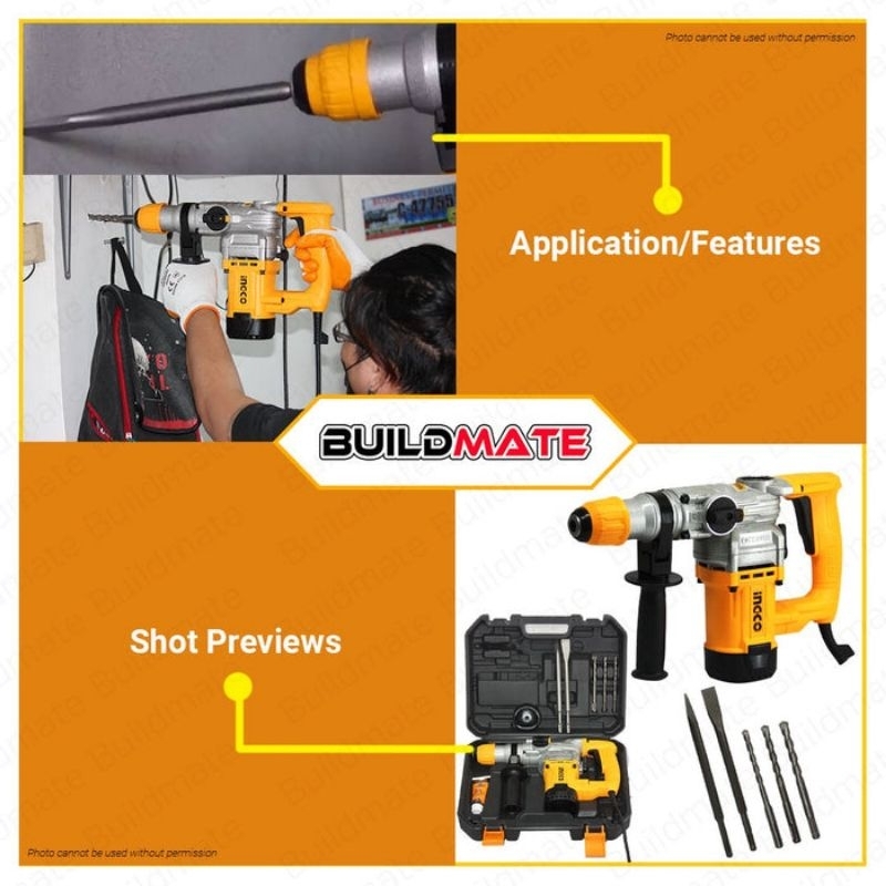 MESIN ROTARY HAMMER 26MM 1050WATT MESIN BOR PALU MESIN BOR BOBOK RH10506 INGCO