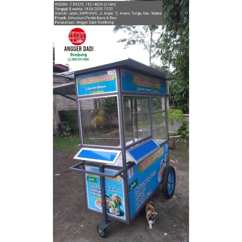 rombong/gerobak/booth almunium serbaguna