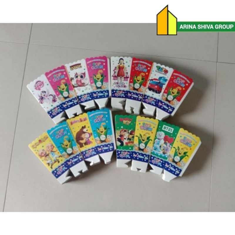 

150 LEMBAR KERTAS POPCORN 12 × 6 PAPER CRAFT POPCORN BERKUALITAS | KARDUS KEMASAN POPCORN UKURAN 12 × 6 PRODUK TERBARU | ARINA SHIVA GROUP 50