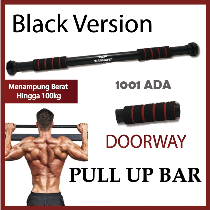 WANNAFIT Pull Up Door Chinning Bar Alat Bantu Pull Up