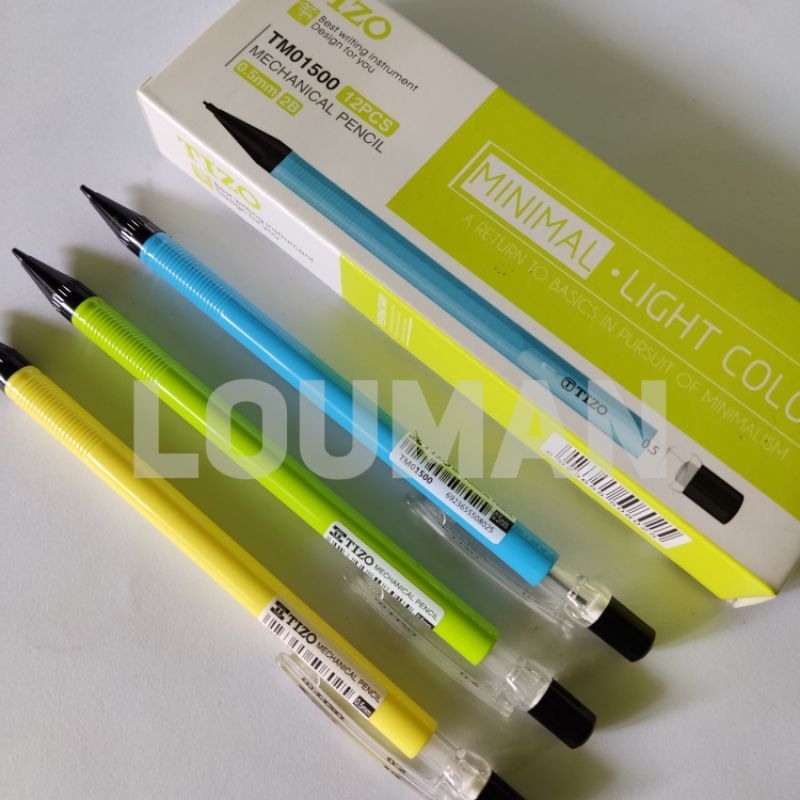 

12 Pcs 1 Lusin Pensil Mekanik Kecil Tizo TM01500 0.5 mm Pensil Isi Ulang Tizo 0.5mm