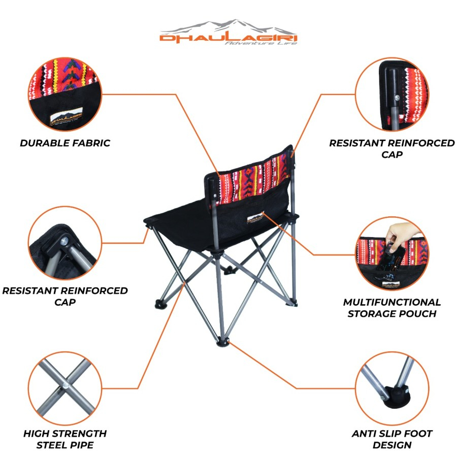 Folding Chair FC300 Dhaulagiri Kursi Lipat Outdoor Camping Portable Etnik