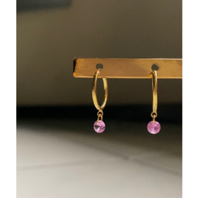 Anting giwang gipsy candy emas asli kadar 375 8k