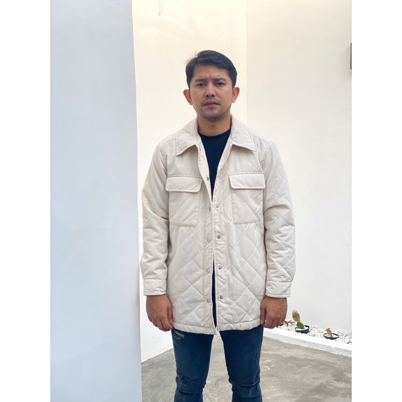 QUILTED JACKET FOR MEN CREAM By OLD NAVY ORIGINAL