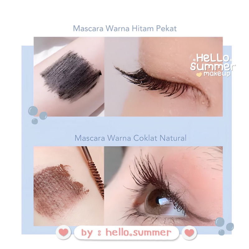 Starry Sky Slim Fiber Micro Slender Mascara Lentik Korean Makeup Waterproof Black &amp; Brown