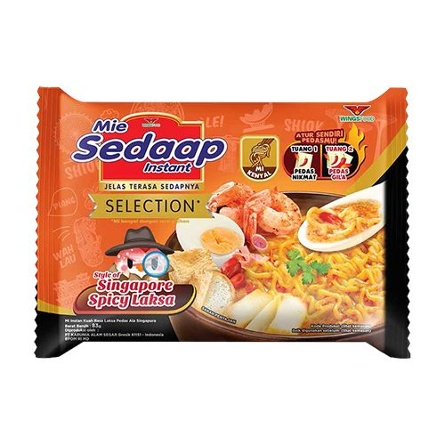 

Mie sedaap singapore spicy laksa, per pcs