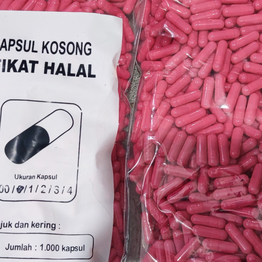 Gigikbunga Cangkang Kapsul Capsugel Hijau Hijau Green Merah Merah Maroon Maroon Pink Pink Biru Putih