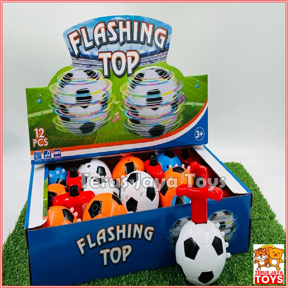 FootBall Spinning Top LED Musik Mainan Anak Gangsing Bola Gangsing Bola Led