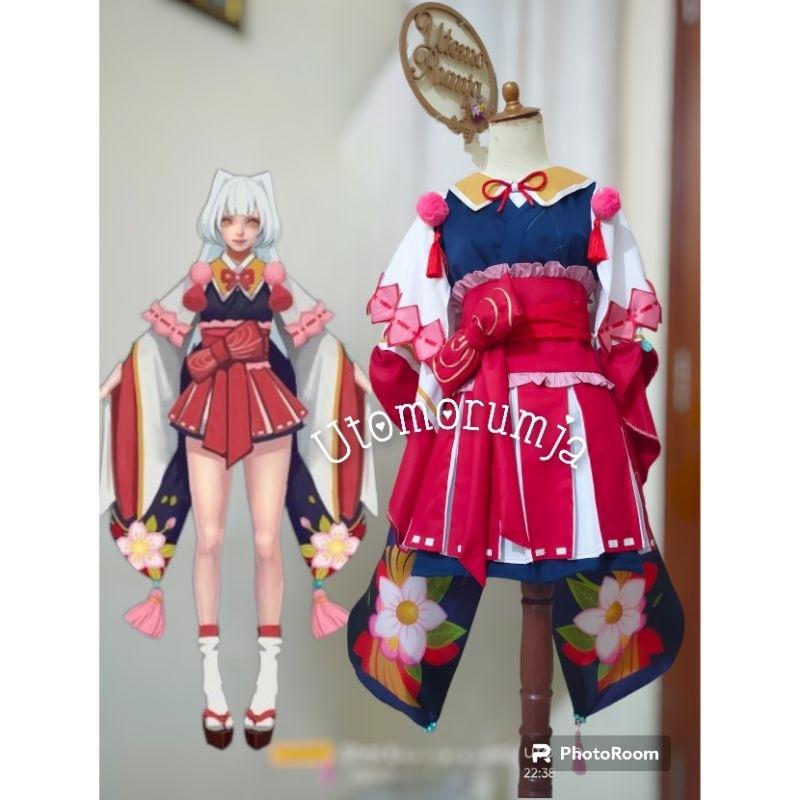 utomorumja kostum cosplay geta kagura