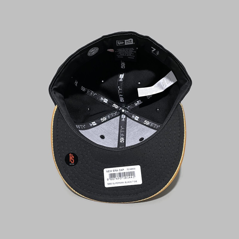TOPI NEW ERA ORIGINAL 5950 SUPERMAN DOUBLE LOGO BLACK GOLD