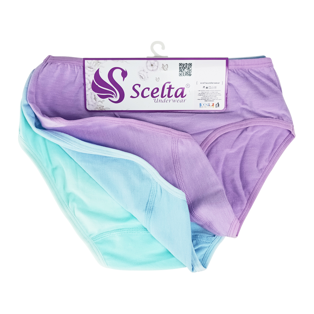 Scelta - 3Pcs Celana Dalam Wanita Basic Panty Cd Sc 421 Midi