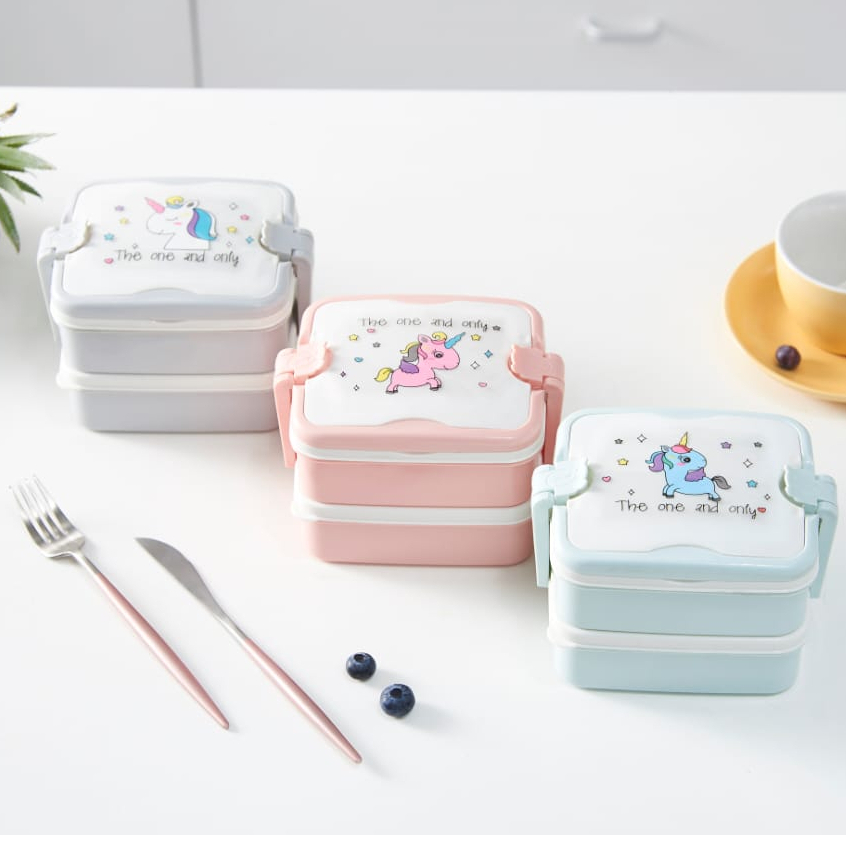 LUNCH BOX 6301 / KOTAK MAKAN UNICORN 2 TINGKAT