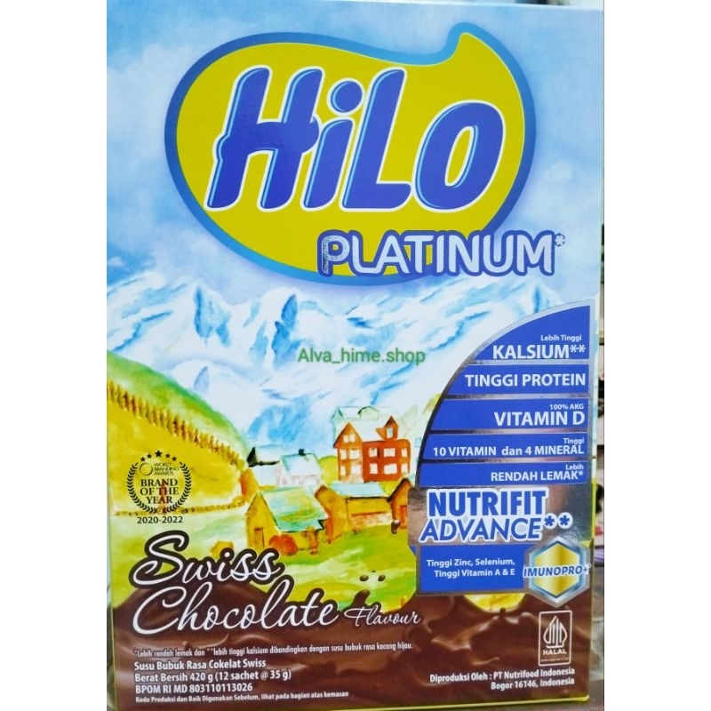 HILO PLATINUM 420 GRAM ISI 12 SACHET @35 GRAM