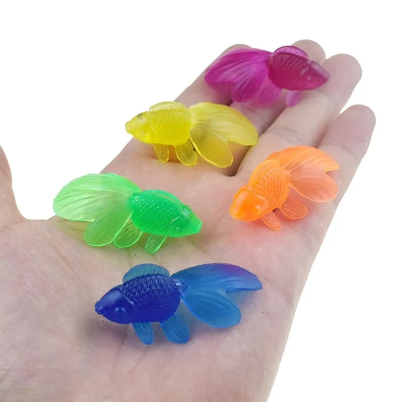 MRCAISEN Mainan IKAN MAS karet plastik mainan karet mandi baby mainan bayi mainan karet anak pancing ikan serokan ikan i002