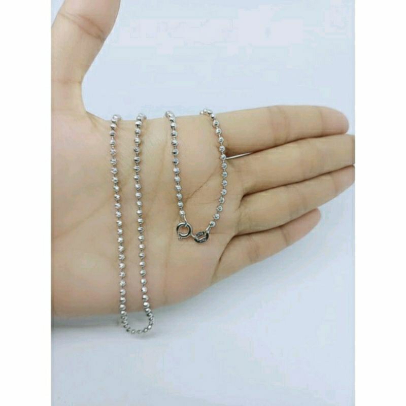 kalung rantai bijilada ukir/perak asli silver 925 lapis emas/fashion terbaru