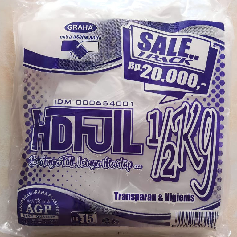 Kantong Plastik Kresek Bening HD Full BP 500 gr Kantong Belanja Murah