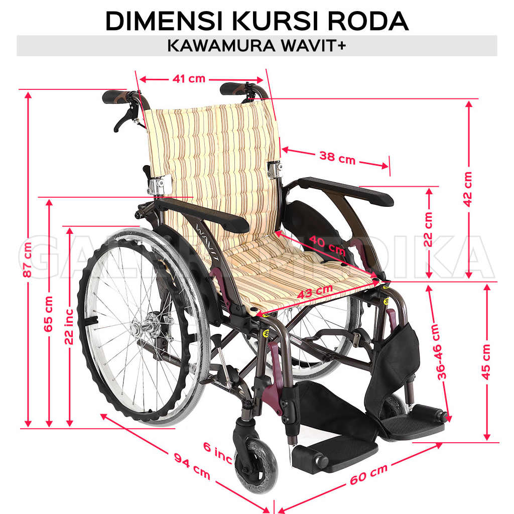 Kawamura Wavit+ Kursi Roda Jepang - Ergonomic Wheelchair