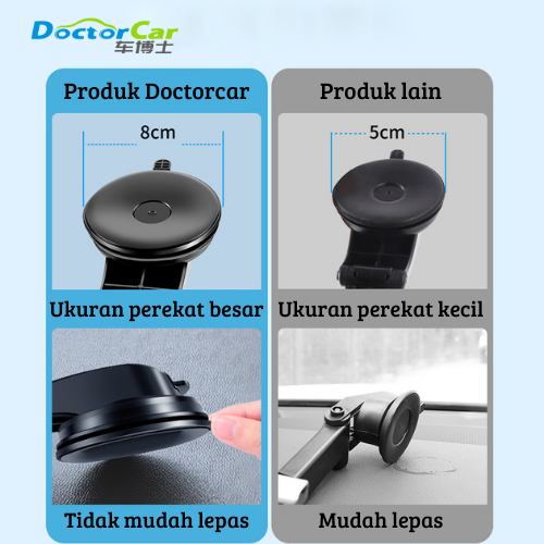 Car Holder Universal Rotasi 360° Pengunci Otomatis Untuk Ponsel 4.0 inch - 6.5 inch