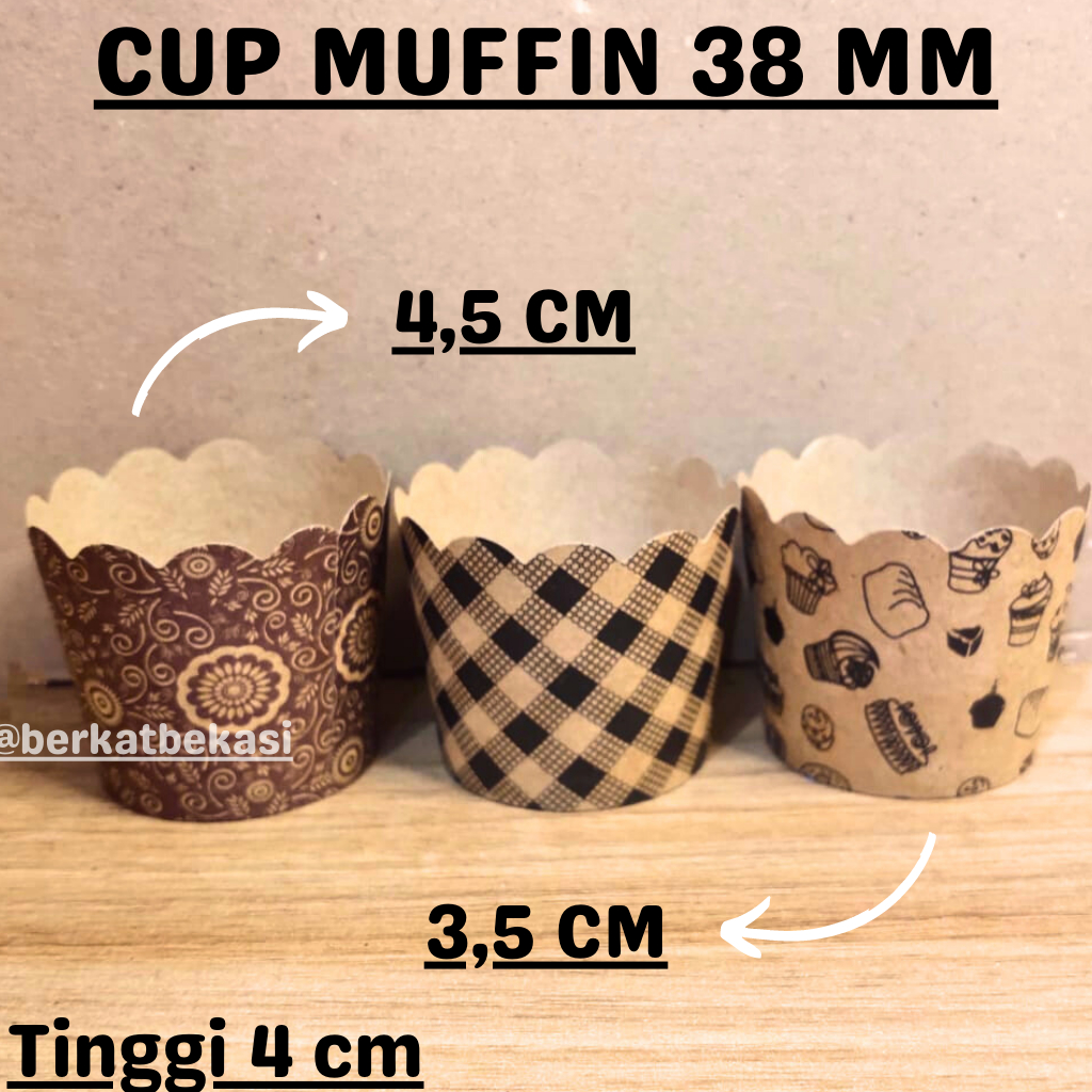 CUP MUFFIN BULAT 50PC / CUP MUFFIN 38 MM / CUP MUFFIN BULAT