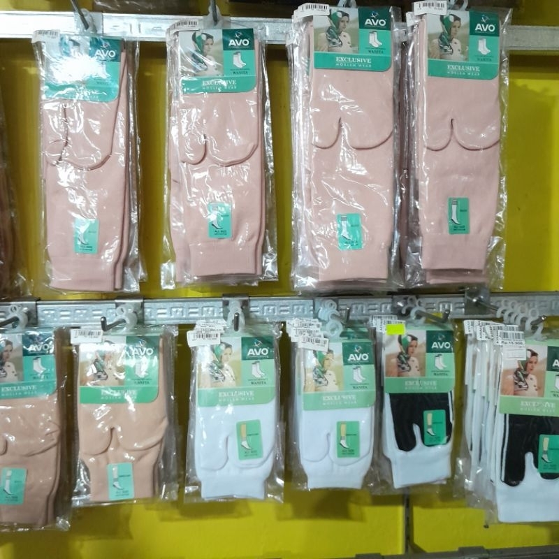 Kaos Kaki Kerja AVO Exclusive Wanita Jempol Spandex Polos Telapak Dewasa