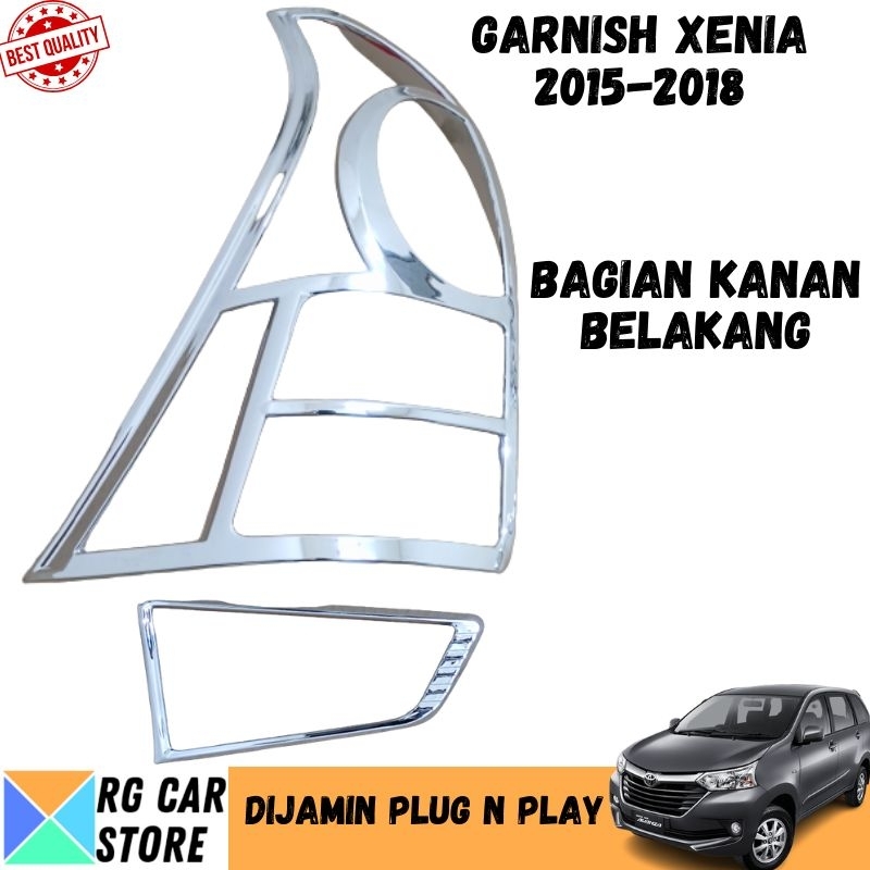 GARNISH GRAND XENIA 2015-2018 WARNA CHROME DIJAMIN PNP TINGGAL PASANG BERKUALITAS