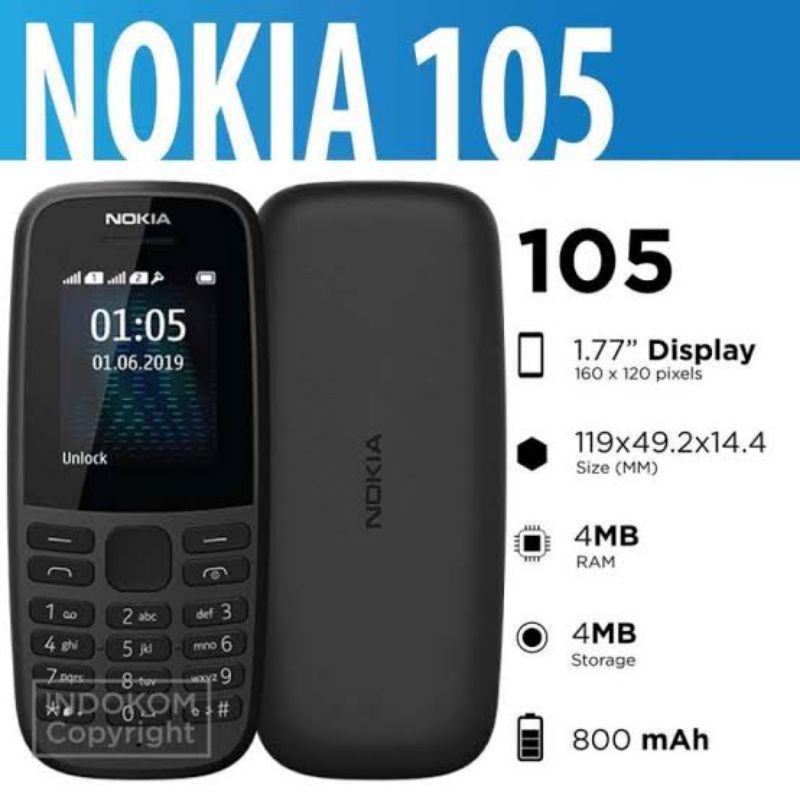 Nokia 105 Dualsim Original Garansi Resmi TAM