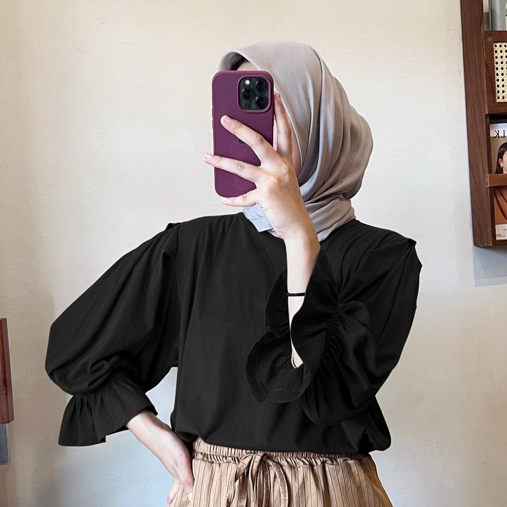 ATASAN BLOUSE CELIN - ATASAN MUSLIM WANITA - TUNIK CRINKLE AIRFLOW