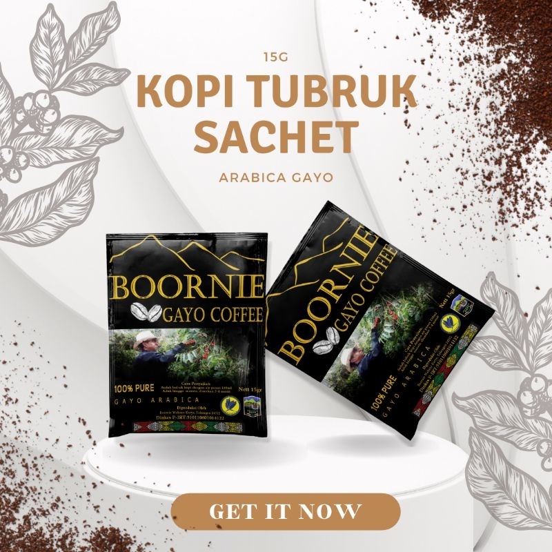 

Kopi Tubruk Gayo Sachet Special 15g, Pure Gayo Coffee