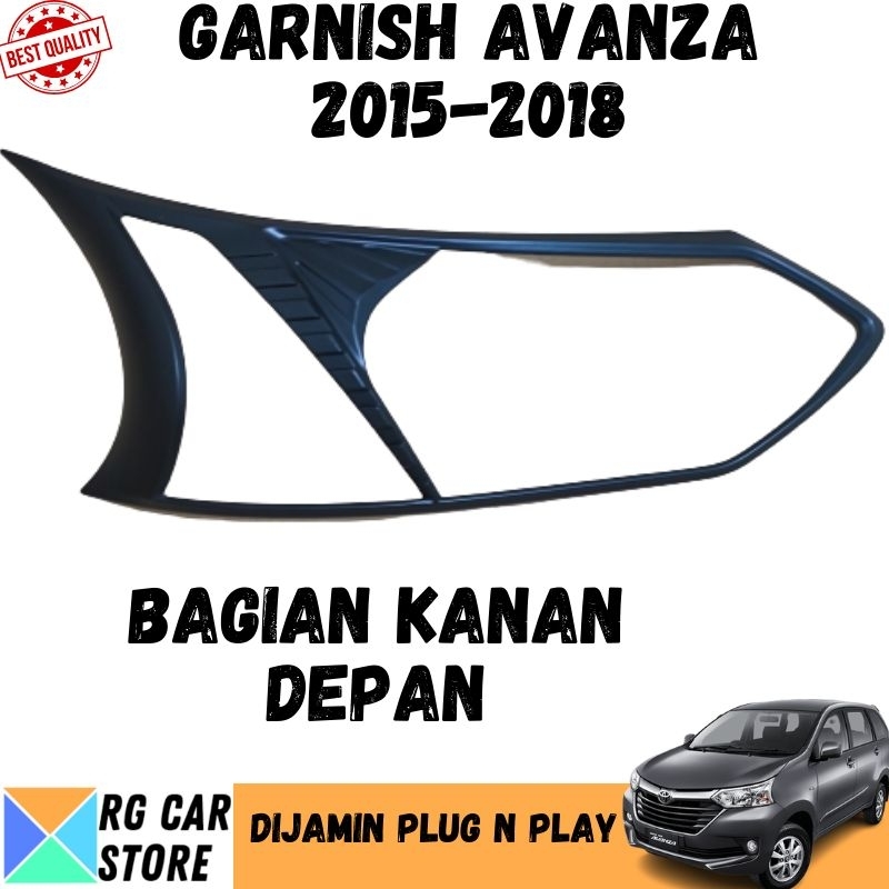 GARNISH GRAND AVANZA 2015-2018 WARNA HITAM DOFF DIJAMIN PNP TINGGAL PASANG BERKUALITAS