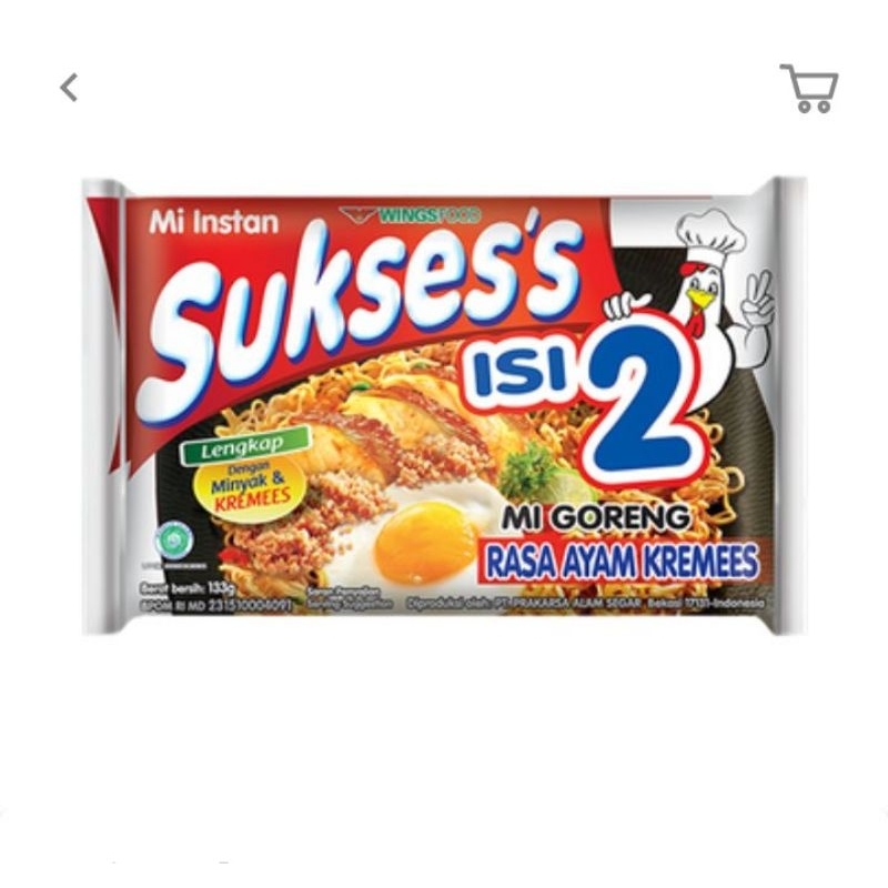 

Mie Sukses Isi 2 Ayam Kremes 133gr