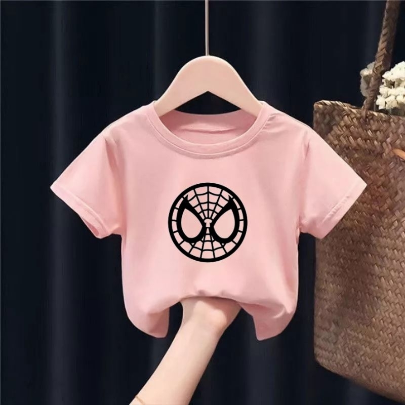 KHILIN STORE Kaos Anak Spiderman Cowo/Cewe Baju Oblong Anak laki-laki/Perempuan Cod