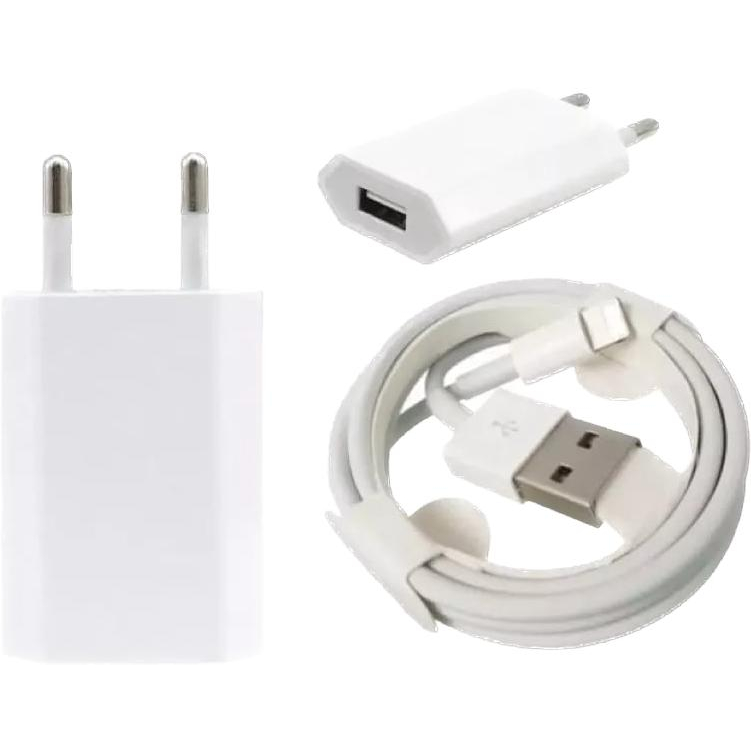 FULL GARANSI !! CHARGER ADAPTER 5 WAT + CABLE C TO LIGHTNING SUPPORT SERIES 5 - XSMAX