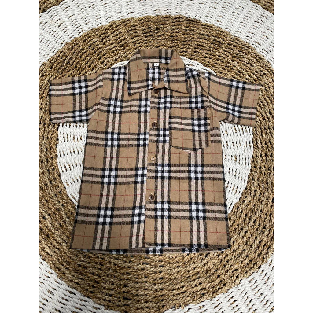 Kemeja anak dan tunik anak usia 1-10th bahan flanel