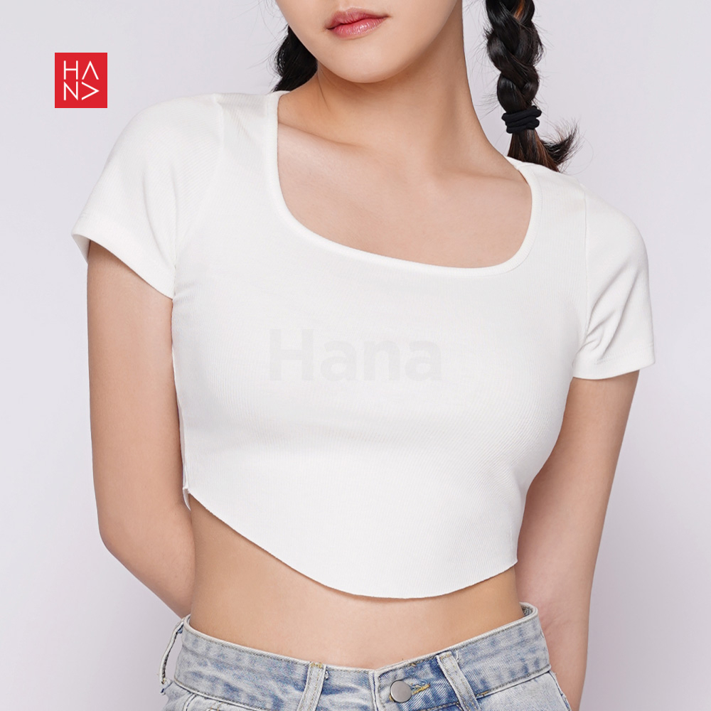 HanaFashion JKT - Audrey Ribbed Crop Top - CT192