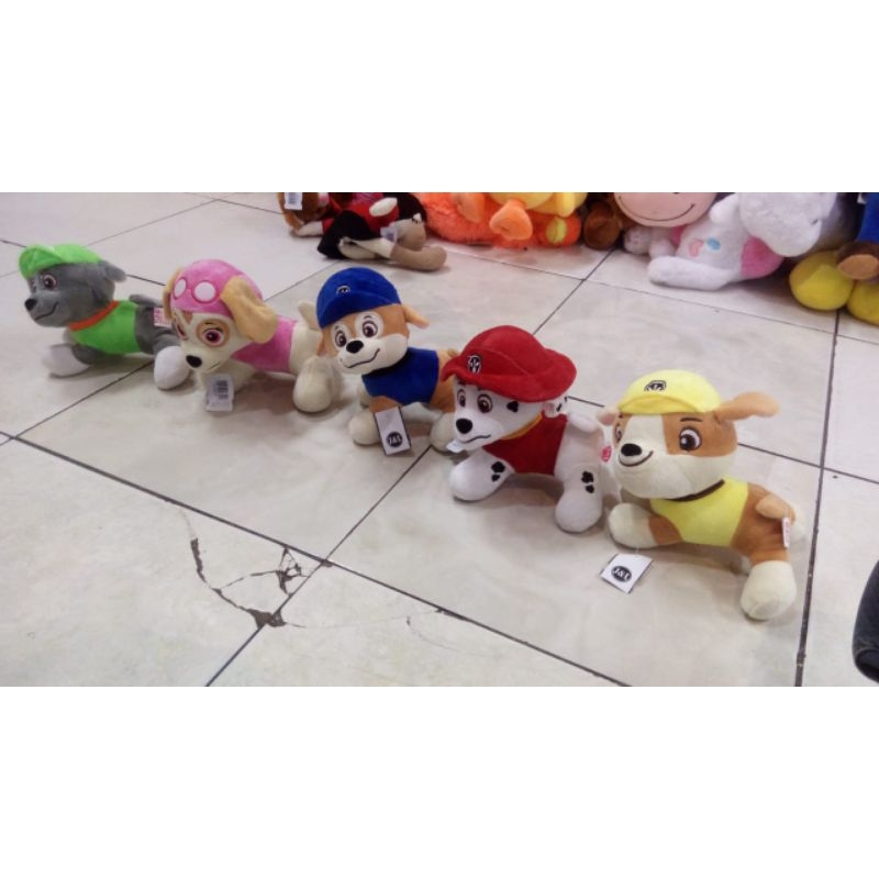 Boneka POW patrol anjing lucu Boneka anjing polisi boneka lucu karakter anjing boneka anjing pintar