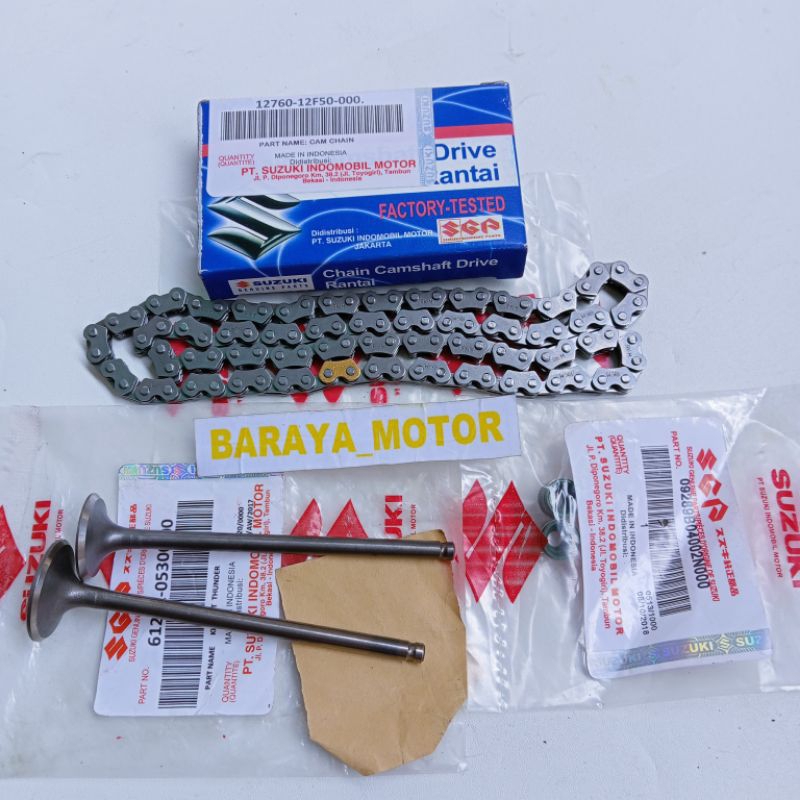 RANTAI KETENG+PAYUNG KLEP+SIL KLEP SUZUKI THUNDER 125,
